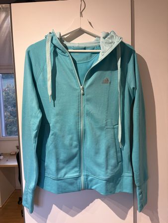 Adidas Kapuzenjacke türkis Grösse S gebrauchter Zustand