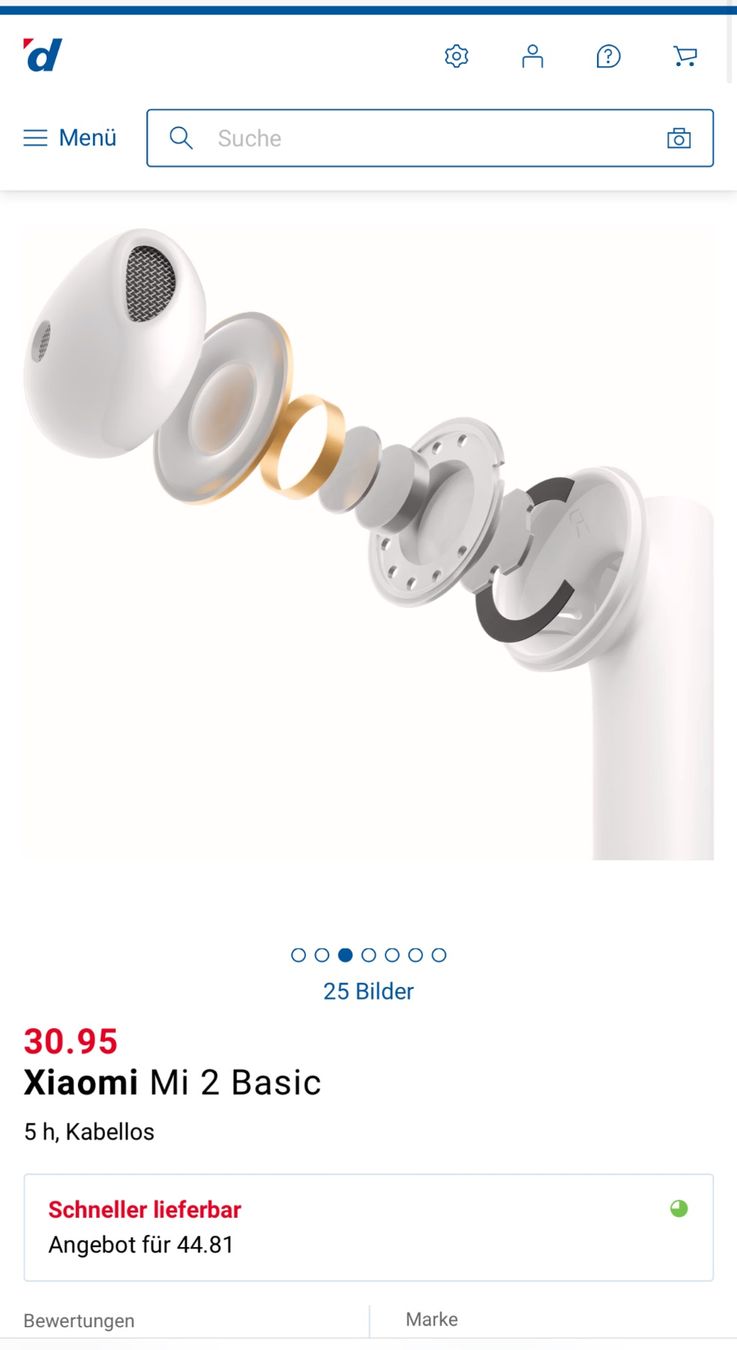 Xiaomi Cuffie: Xiaomi Mi True Wireless Earphones 2 Basic gebraucht – Nuovo (secondo la descrizione) da Winterthur venduto da ChicMarkt 8