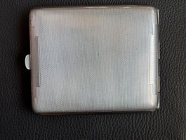 Etui à cigarettes métal argenté gravé