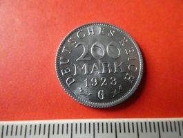 Dt. Reich 1923 G, 200 Mark - Alu   unzirkuliert/prägefrisch