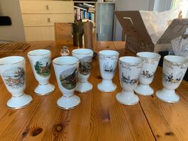 8 mazagrans en porcelaine excellent état