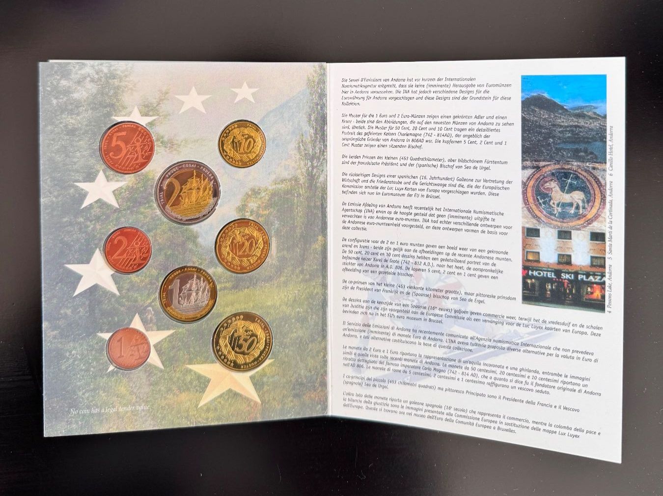 Tutti le monete: Andorra 2003 8 Coin Euro Pattern Set – Nuovo (secondo la descrizione) da Montlingen venduto da timolino12 2