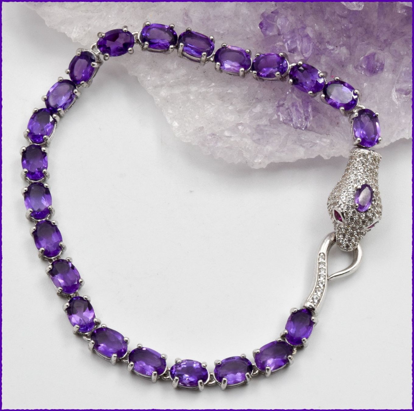 Bracelets: Amethyst Edelstein Armband 925 Silber – D'occasion à Oberglatt ZH par Goldfee1 2