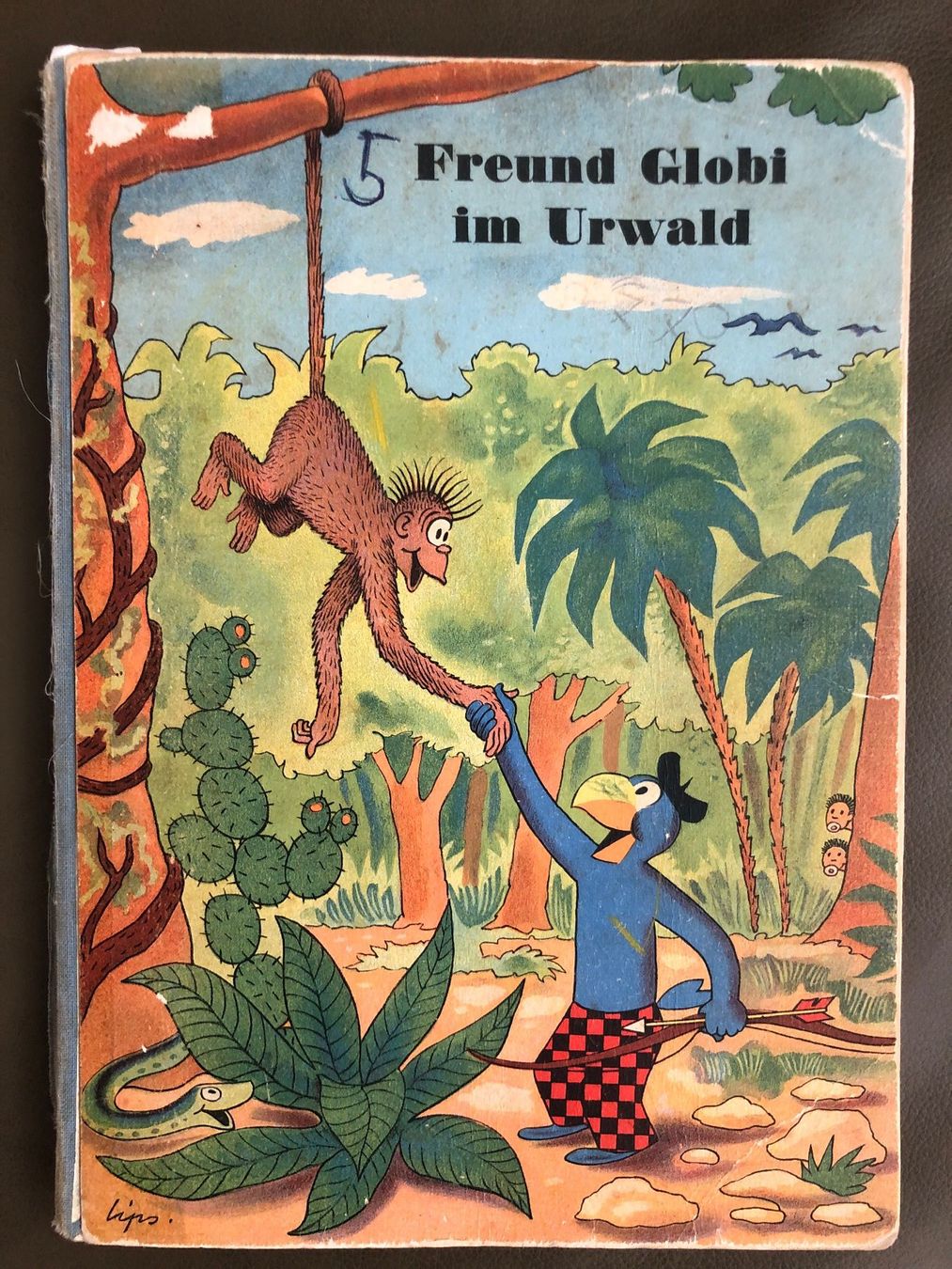 Libri: Buch Freund Globi im Urwald bemalt – Usato da Nunningen venduto da anclaudia