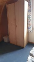 Massivholz-Kleiderschrank, Kiefer/Fichte, 2-türig, 200 cm ho