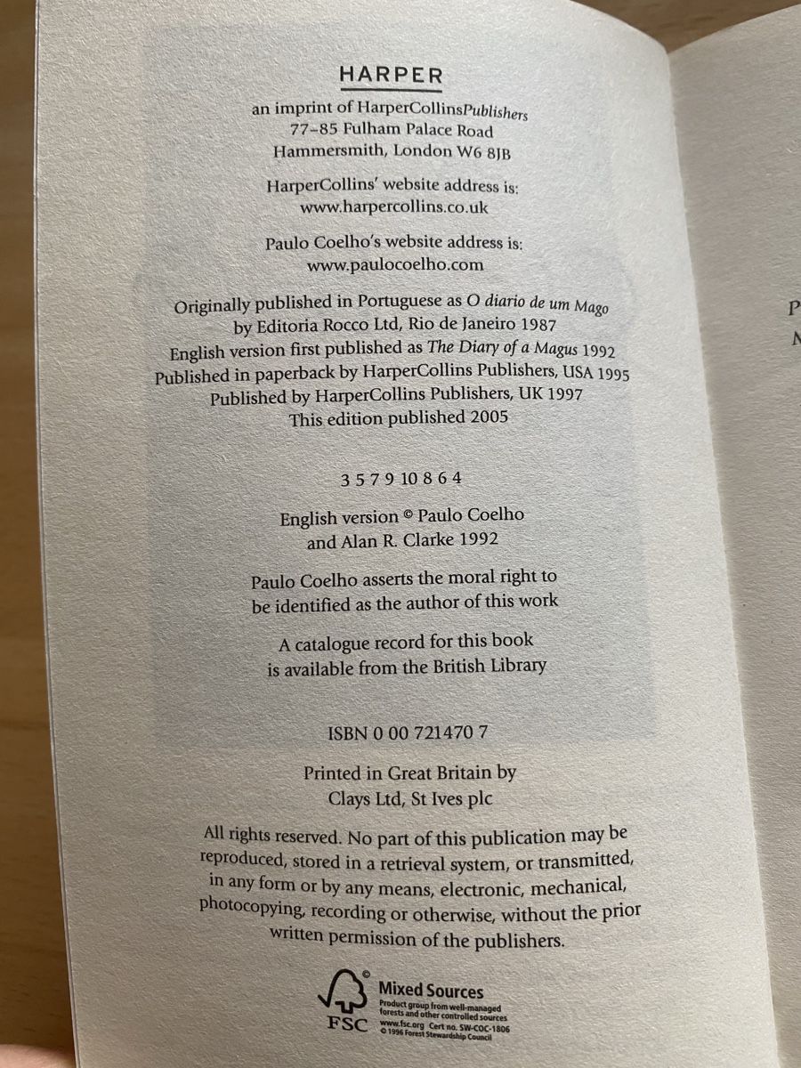 Libri: The Pilgrimage - Paulo Coelho – Usato da Schwarzenburg venduto da Michellu 5