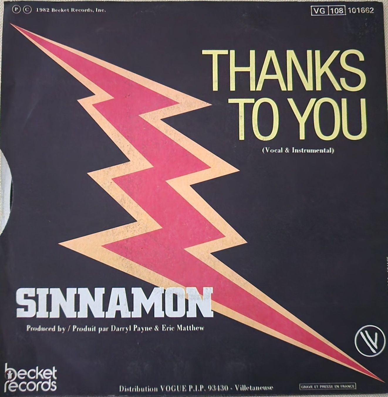 Schallplatten: Sinnamon Single – Thanks To You – Gebraucht aus Root von atelier22 1