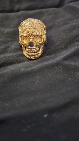 bague acier doré  gr 58
