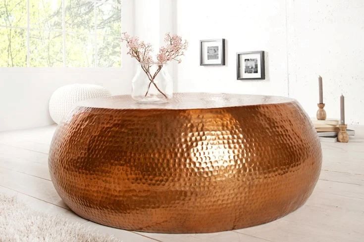 Tavoli: Handgearbeiteter Couchtisch, Kupfer – Nuovo e nell'imballaggio originale da Winterthur venduto da aredo 4