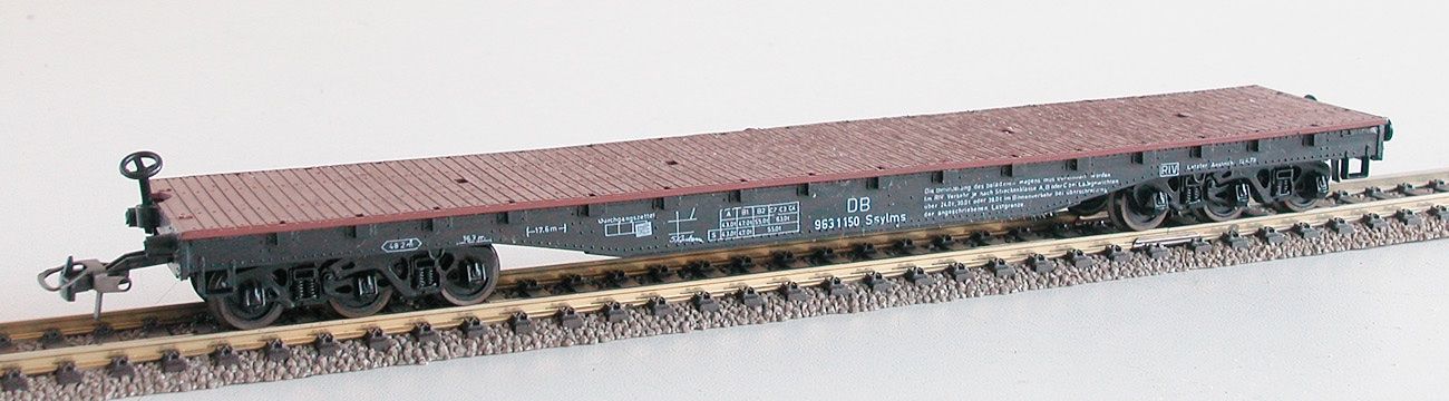 Roco Modelleisenbahnen: Roco Schwerlastwagen Ssylms der DB Spur H0 – Gebraucht aus Oberwil BL von Klang