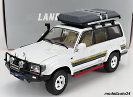Toyota Land Cruiser J8 LHD mit Dachbox weiss 90 KengFai 1:18