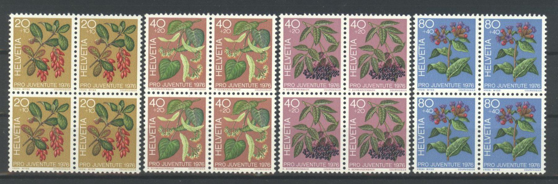 Tutti i francobolli: 1976, Pro Juventute, Viererblöcke ** – Usato da Willisau venduto da Vollstempel