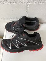Salomon Wanderschuhe Gore-Tex Schwarz Rot Herren Grösse 38.5
