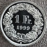 1 Franken 1999 stgl. / aus Münzsatz