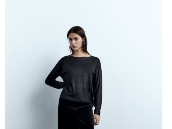 Zara Maglioni & Felpe: Schwarzer Pullover mit Foil, Zara, Gr. S, NEU! – Nuovo e nell'imballaggio originale da Küsnacht ZH venduto da ToddyGinger 5