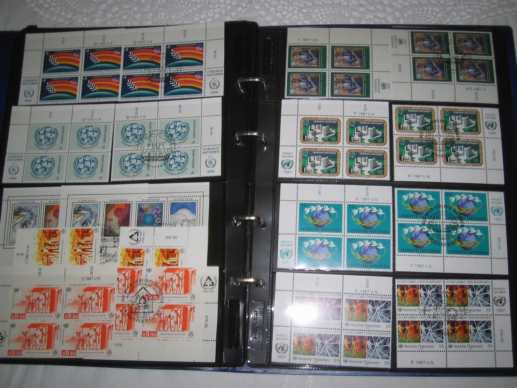 Alle Briefmarken: UNO WIEN V'block Slg Nr. 1 - 122 – Gebraucht aus Winterthur von Kyoung 6