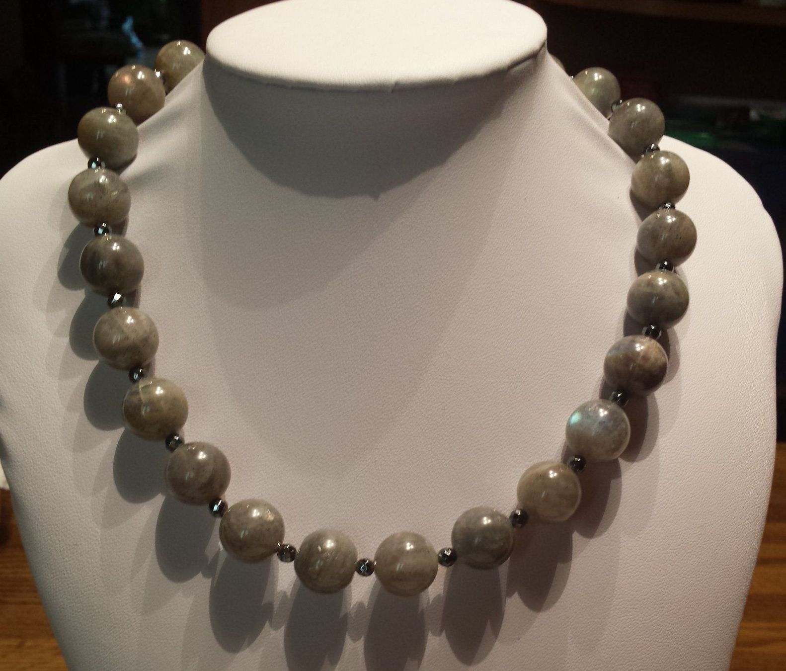 Catenine: NEU: Edel Labradorit Kette Collier Edelstein Schmuck – Nuovo (secondo la descrizione) da Matten b. Interl venduto da EdelsteineInterlaken 1