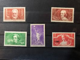 5 timbres neufs** 1936