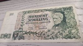 100 Schilling Österreich 1954 Banknote guter Zustand