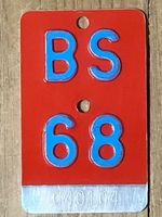 BS 68 - VELONUMMER - FAHRRADSCHILD - PLAQUE DE VELO - BS 68