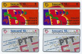Taxcard Ortruf B + PTT verindet Set mit 4 Stück