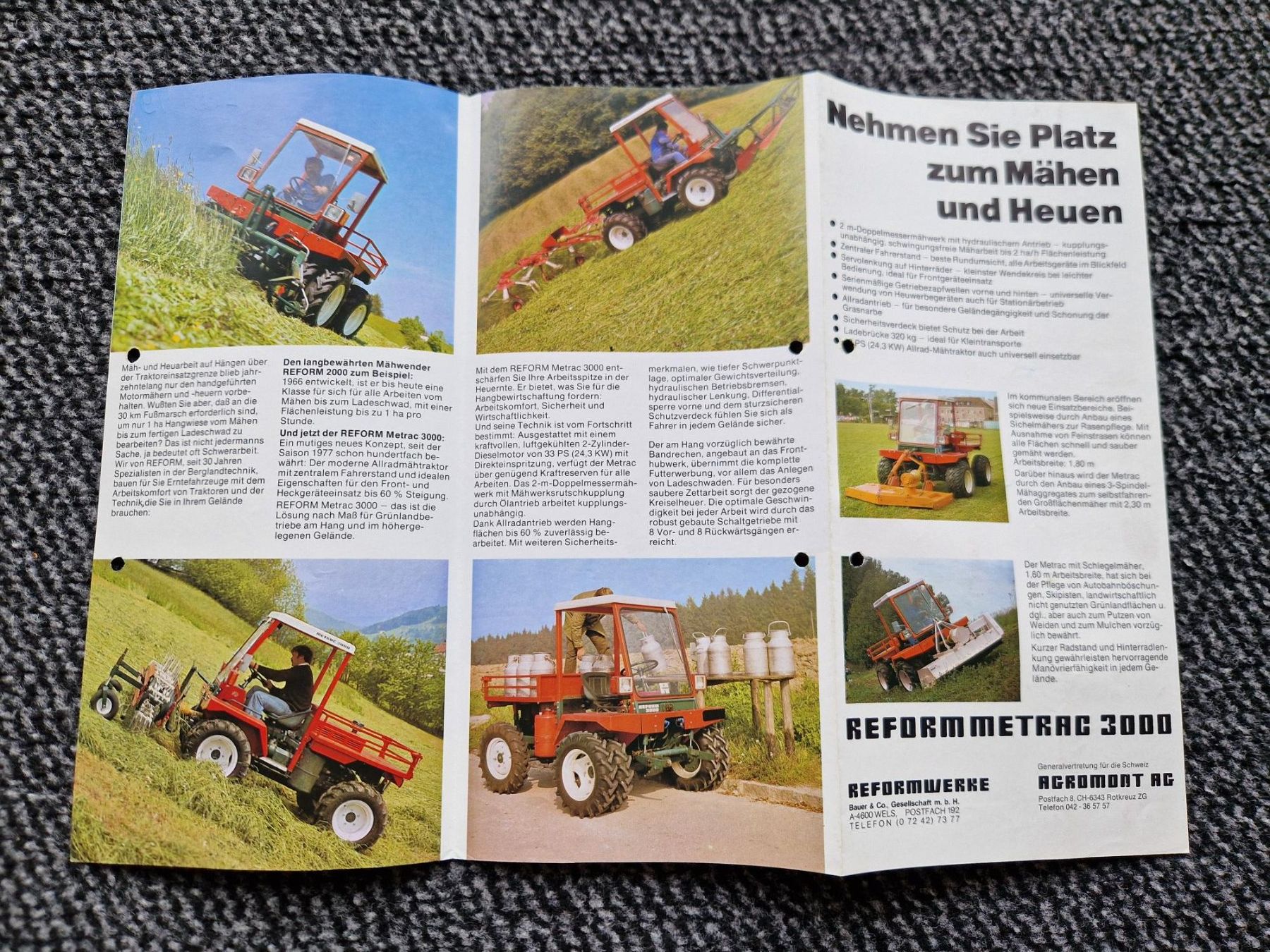 Reform Trattori: Original Prospekt Reform Metrac 3000 Traktor – Usato da Dürnten venduto da Bachtel84 1