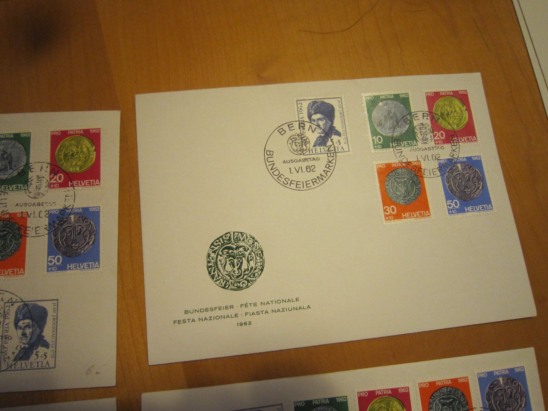 Tutti i francobolli: PP 1962 FDC 4 verschiedene einmal mit AK Stempel – Usato da Gordola venduto da Polentaefung 4