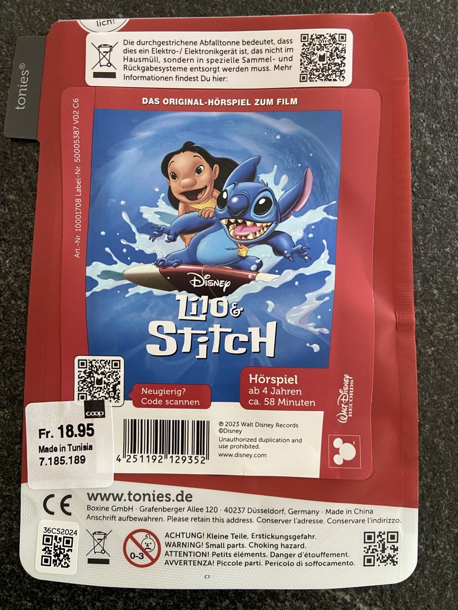 Tonies Statuette: Disney Tonies Hörfigur Lilo & Stitch – Usato da Schwarzenburg venduto da Aha016 1