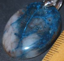 Anhänger L-3015 – Azurit Quarz Edelstein 27x20mm