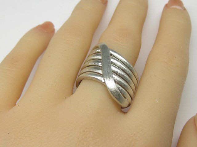 Anelli: breiter Ring Silber 925  / 5-fach / Gr. 61 – Usato da Ermatingen venduto da Decovin 2