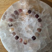 Bracelet en perles d'Agate facettée, 15 cm