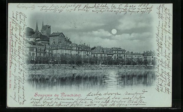 Ansichtskarten: AK Neuchatel, Teilansicht der Stadt – Gebraucht aus Berlin von bartko-reher
