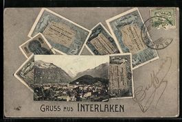 Interlaken, Schweizer Geldscheine, Blick