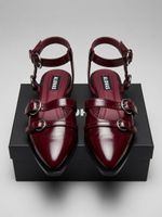 Sandali bassi eleganti bordeaux n.38 nuovi con scatola
