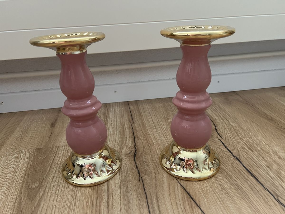 Portacandele: Teelichthalter in rosa/gold – Nuovo (secondo la descrizione) da Dietikon venduto da rts888