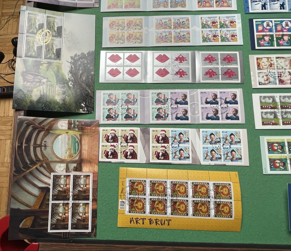 Alle Briefmarken: lot de feuille de timbres suisse. – Gebraucht aus peseux von laurencephil 3