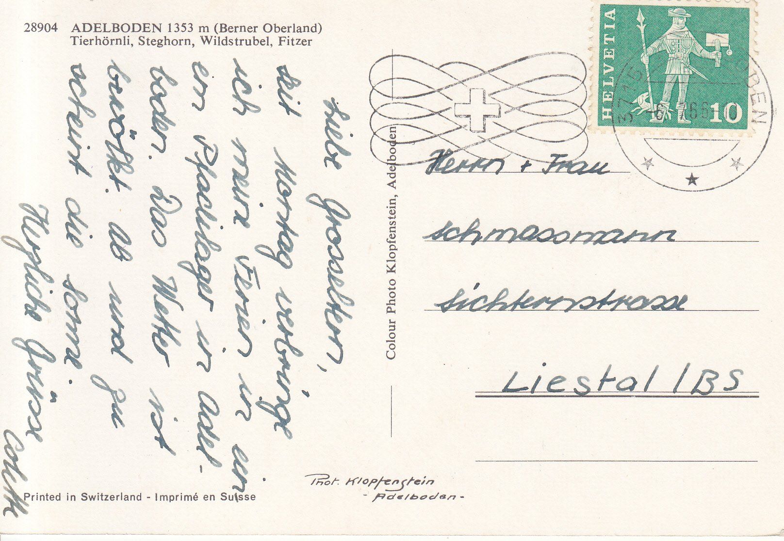 Cartoline postali: Adelboden 1966 – Usato da Bürglen TG venduto da StampGraf 1