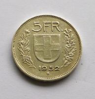 5 Franken 1952 - seltener Jahrgang !