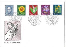 FDC Pro Juventute 1961, ganzer Satz