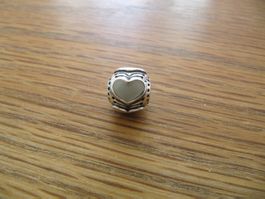 Pandora Charm Herz Silber mit Steinen gebraucht