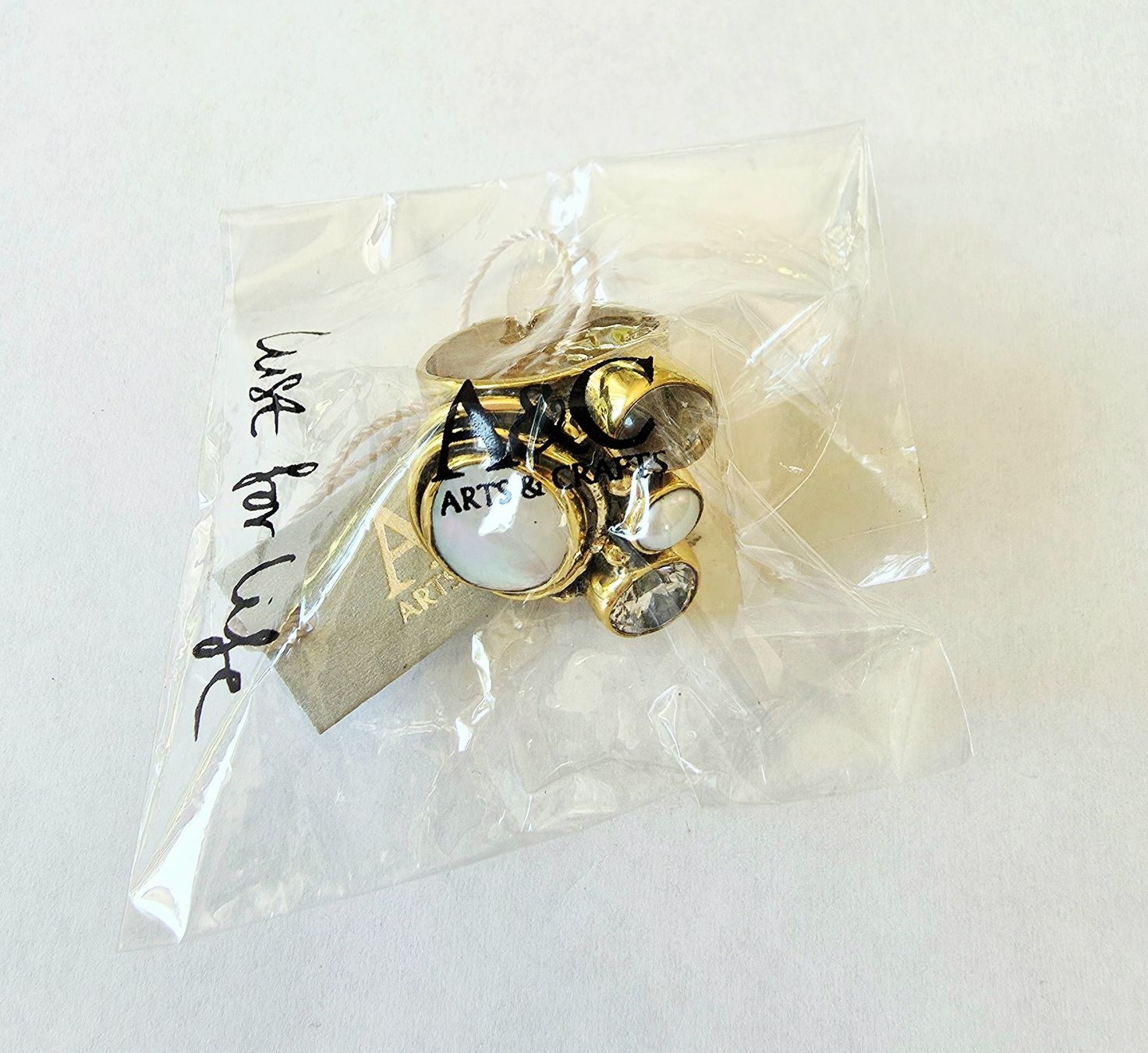 Anelli: Designer-Ring Bronze mit Perlmutt, Perle & Zirkonia - Neu – Nuovo e nell'imballaggio originale da Uetikon am See venduto da Springdream 6