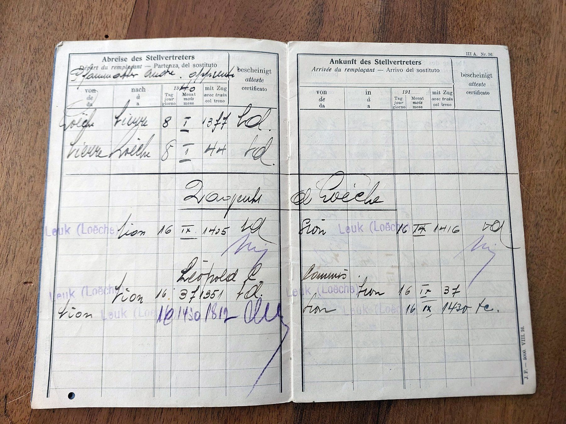 Libri: SBB Kontrolle über den Stellvertretungs-Dienst - 1951 – Usato da Schönenwerd venduto da Steidi 2