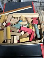 Vintage Wooden blocks - colourful