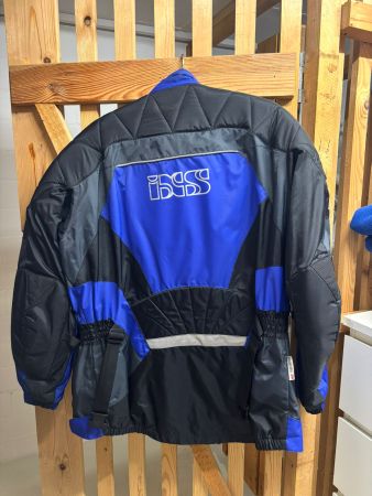 IXS Motorradjacke Schwarz/Blau mit herausnehmbarem Innenfutt