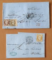 Frankreich 1857 - 2 Briefe Napoleon