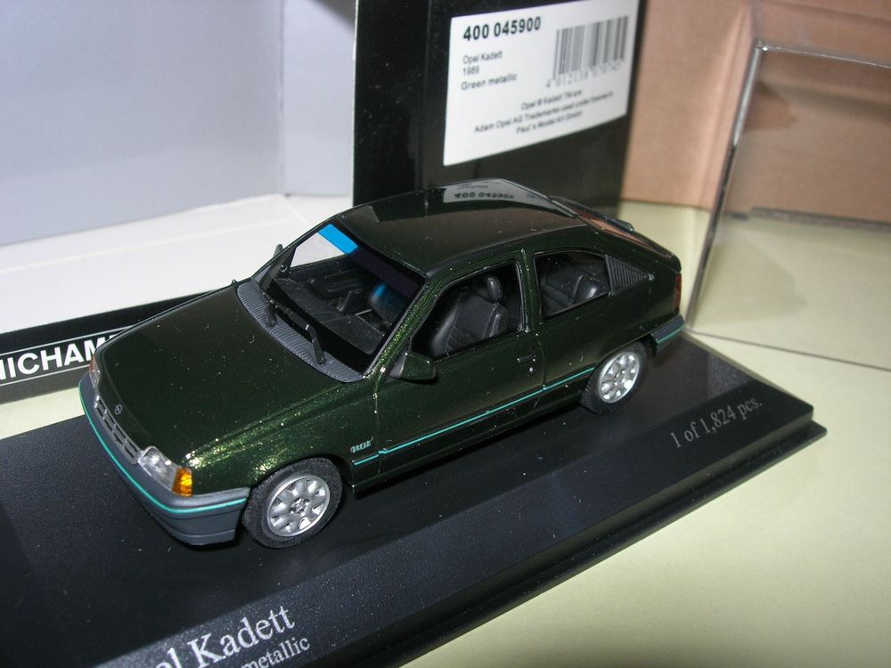 Minichamps- Opel Miniature Kadett 1984, 400045900, Vert