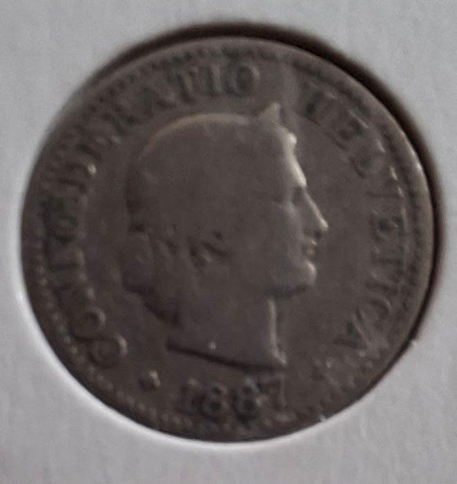 Tutti le monete: CHF 0.05 1887 Schweiz SS – Usato da Fribourg venduto da Kiki020 1