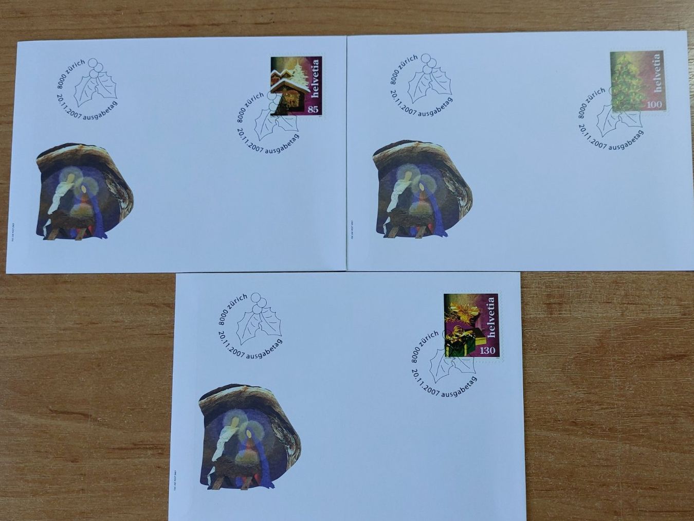 Tutti i francobolli: F1254 - 3 FDC Noel 2007 – Usato da Trélex venduto da Phil_Albert