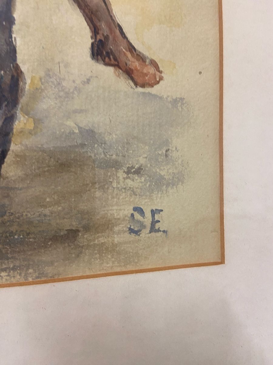 Dipinti: Mann mit Esel, Aquarell, Sophie Egger Looser – Usato da Dietikon venduto da brocki-eyra 1