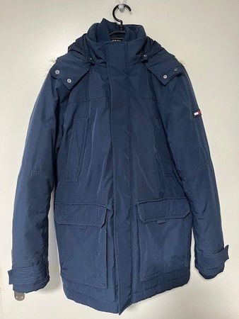 TOMMY HILFIGER Parka Navy Winterjacke dunkelblau, Grösse M